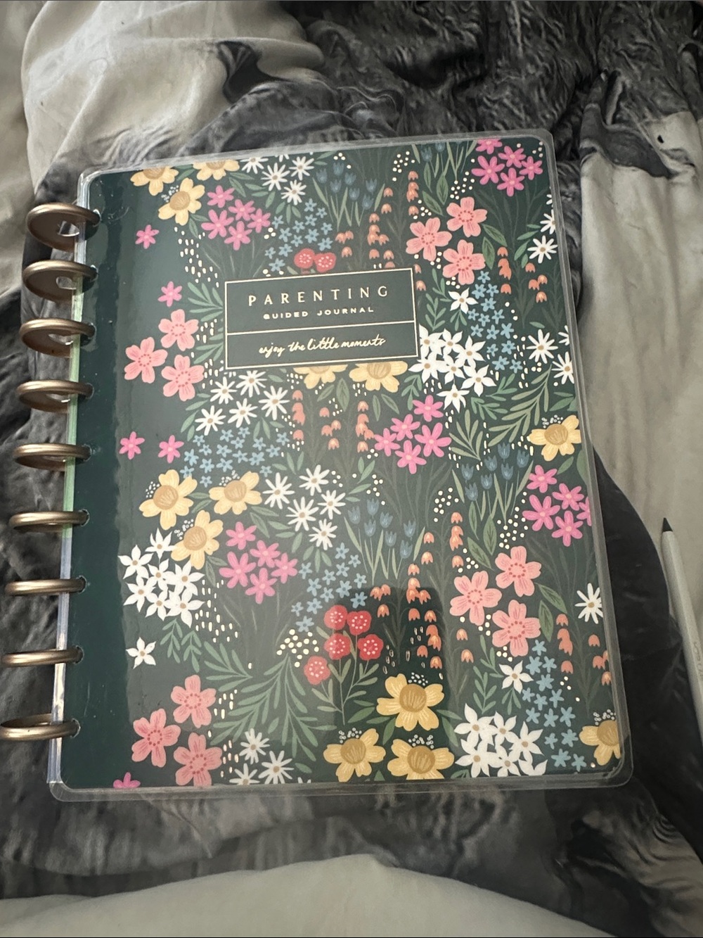 Happy Planner Floral Cover in Green, Pink, Yellow, White